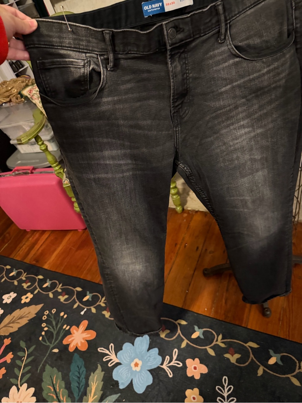 Old Navy Women's Skinny Jeans - Washed Black